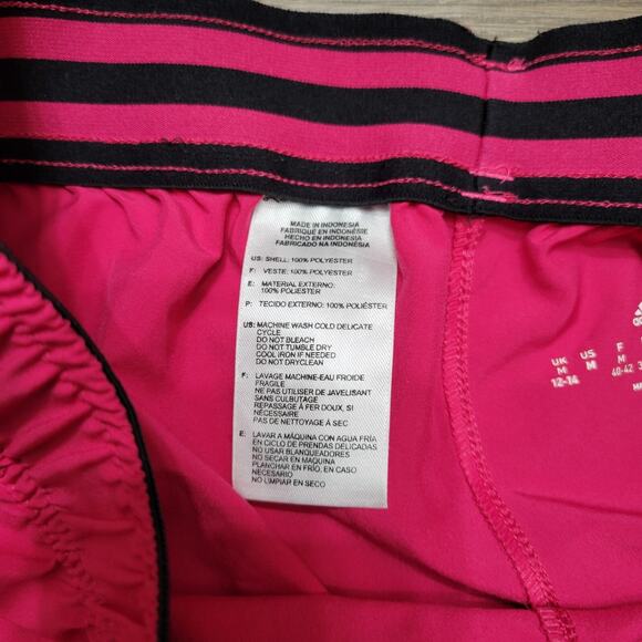 Adidas Shorts Women Medium Pink Black Climalite Running Athleisure Gym Train - Picture 4 of 8